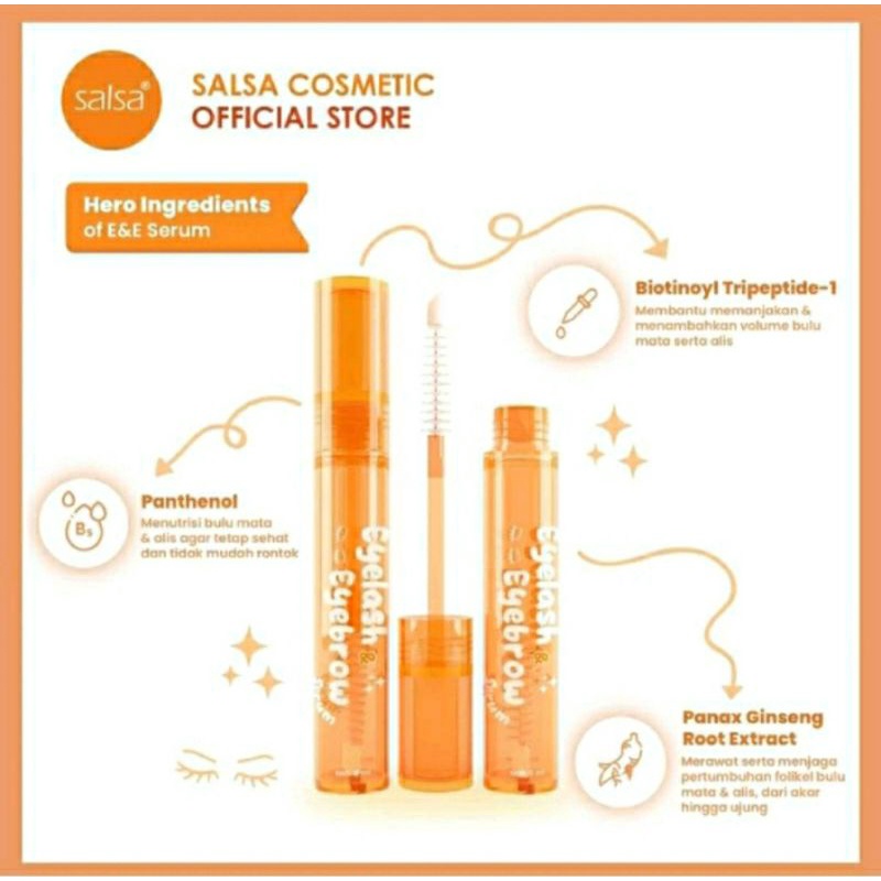 SALSA EYELASH &amp; EYEBROW SERUM / Serum Bulu Mata Pelentik Dan Penebal Bulu Mata 5ml