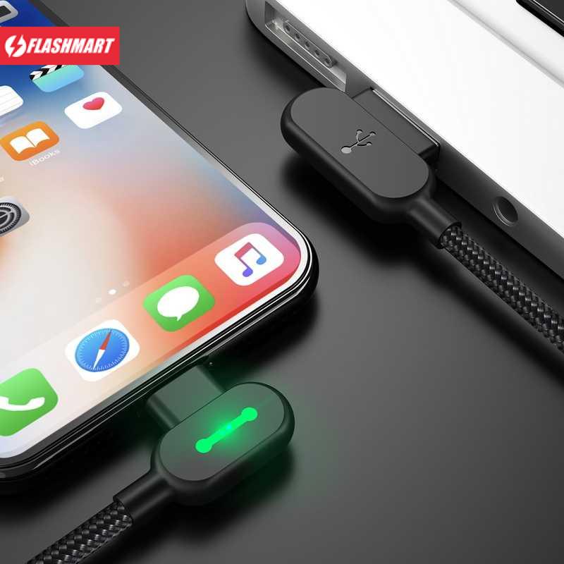 Flashmart Mcdodo Kabel Charger Lightning Braided L Shape - CA-4673