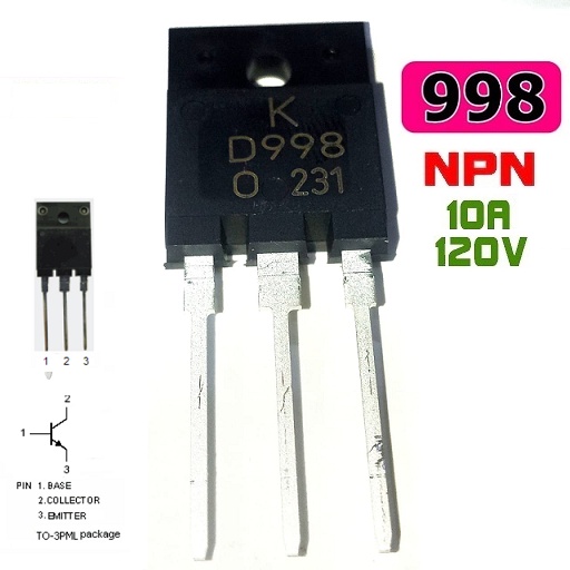 TRANSISTOR D998 NPN D 998 TR K D 998 SILICONE POWER AMPLIFIER