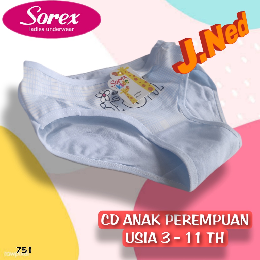 J751 CD ANAK WANITA SOREX CD ANAK PEREMPUAN SOREX CELANA DALAM ANAK