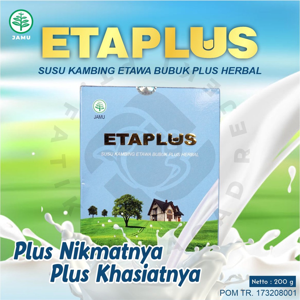 

ETAPLUS SUSU KAMBING ETAWA BUBUK PLUS HERBAL MURNI BPOM | MENGUATKAN TULANG DAN GIGI
