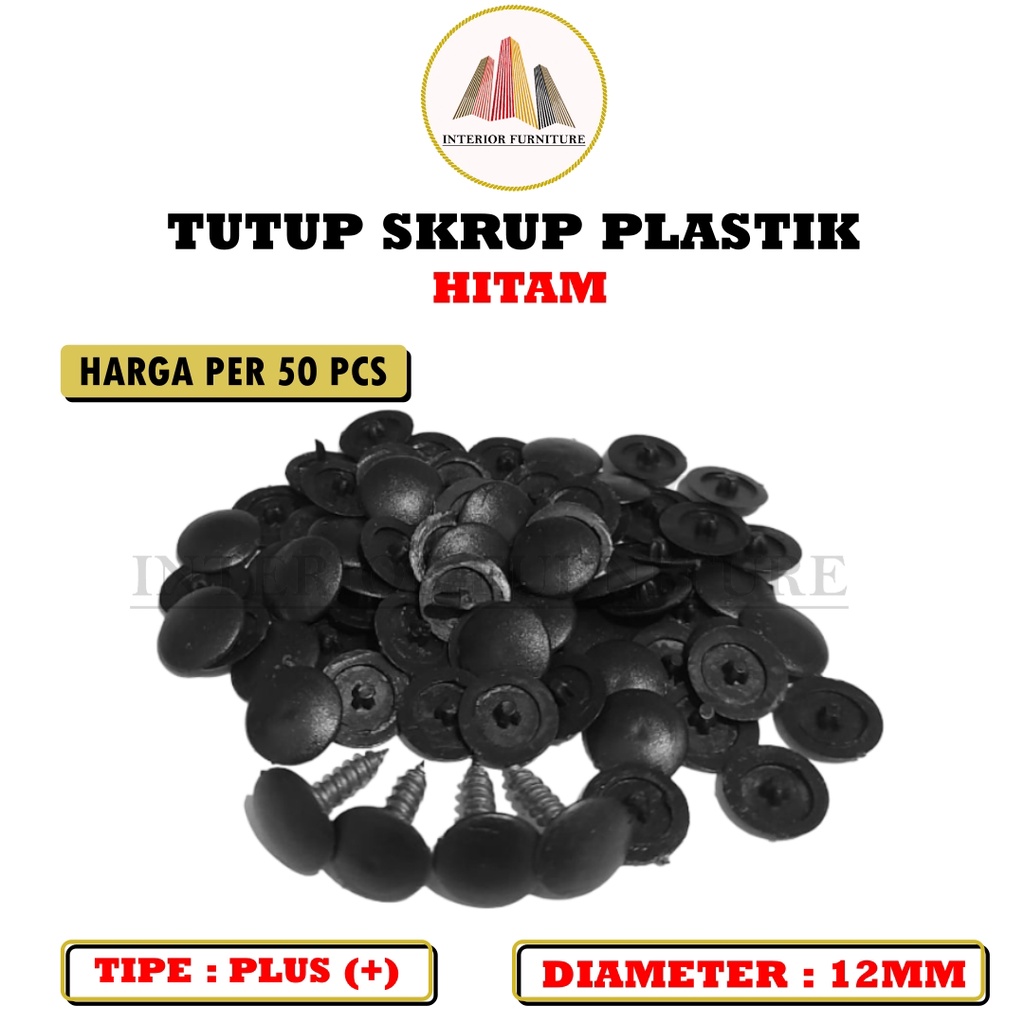 Penutup Sekrup Tutup Sekrup Skrup Plastik Dop Screw Cap Cover Plastik Sekrup Model Plus