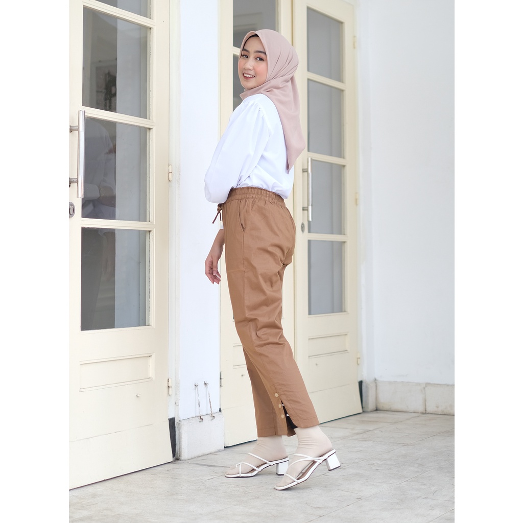 NHM Celana Wanita CINDY PANTS Katun streetch, Celana Formal Casual