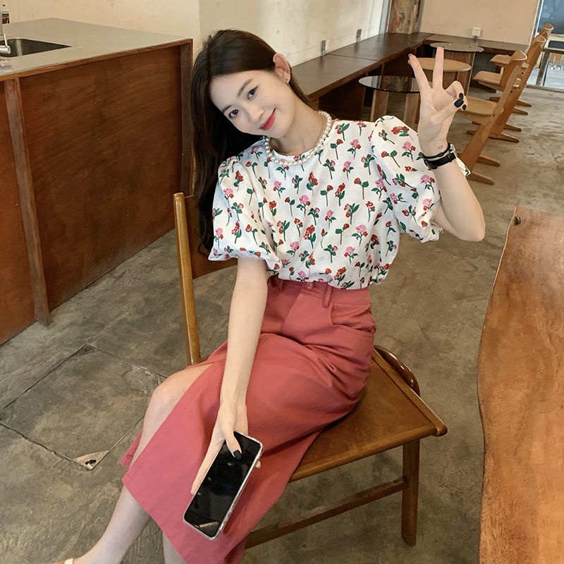 Set pakaian vintage bunga-bunga --- Cherie Set