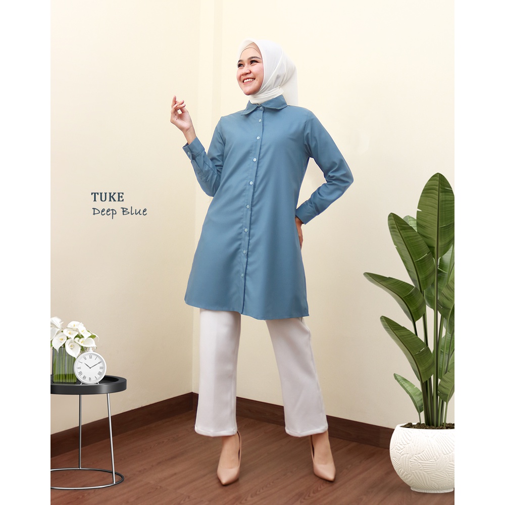 TUKE Plain Tunik - Pakaiana Wanita Terbaru by Hijab Mamah icis Sku 2