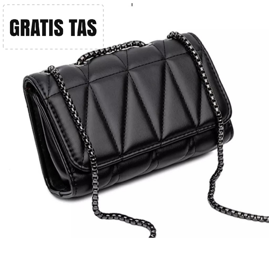 #TAS KITTA# PROMO TERMURAH BUY 1 GET 1 tas selempang wanita fashionable tali ulir rantai