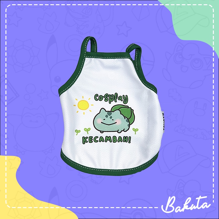 Baju Kucing Tank Edisi Croptop Pokemon Absurd Lucu Untuk Kucing dan anjing / Baju Kucing Termurah Size S-XL / Baju Kucing Tangerang