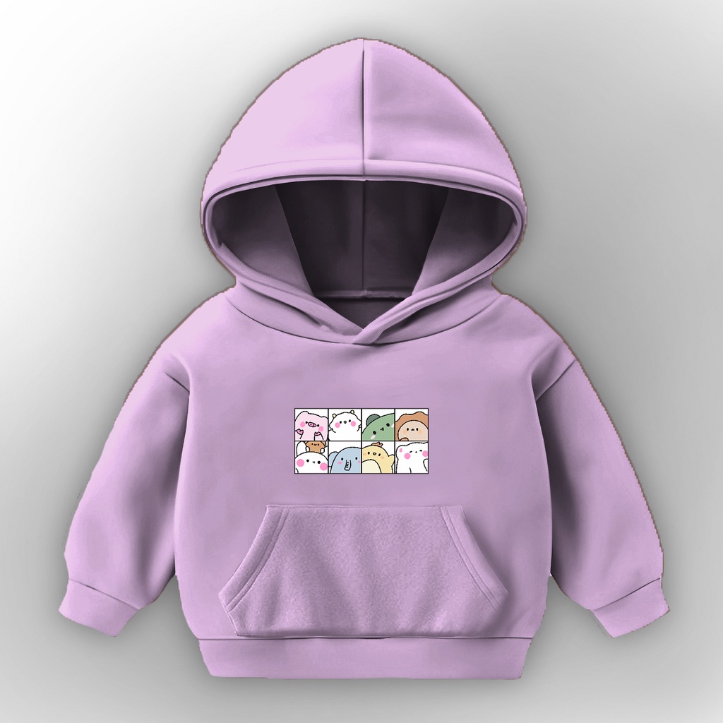 Hoodie Anak Gambar Kombinasi Untuk Usia 1-6 Tahun