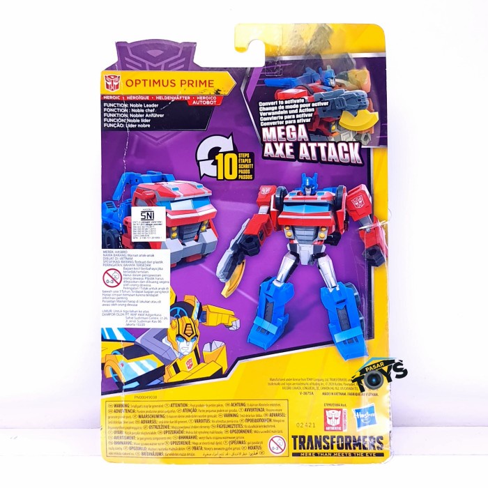 Transformers Bumblebee Cyberverse Mega Axe Attack Optimus Prime #Original