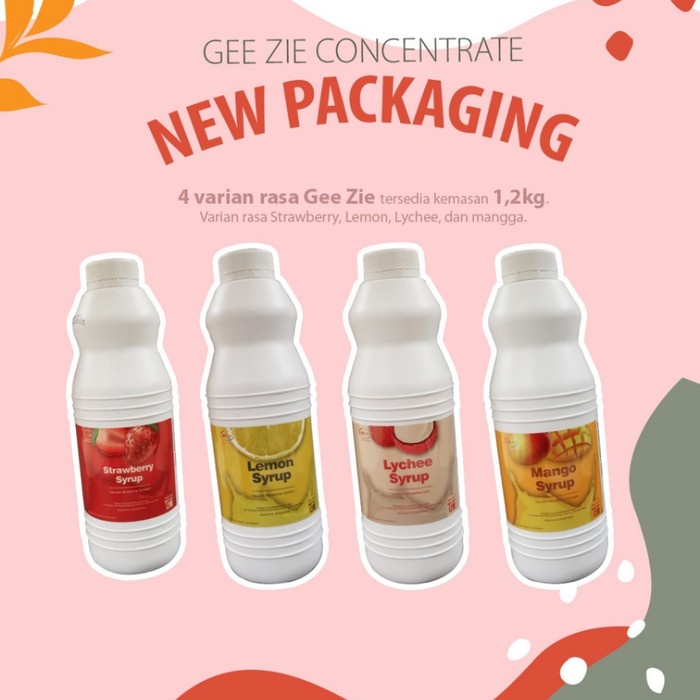 

Geezie Syrup 1,2Kg Gee Zie / Sirup Konsentrat Concentrate All Varian