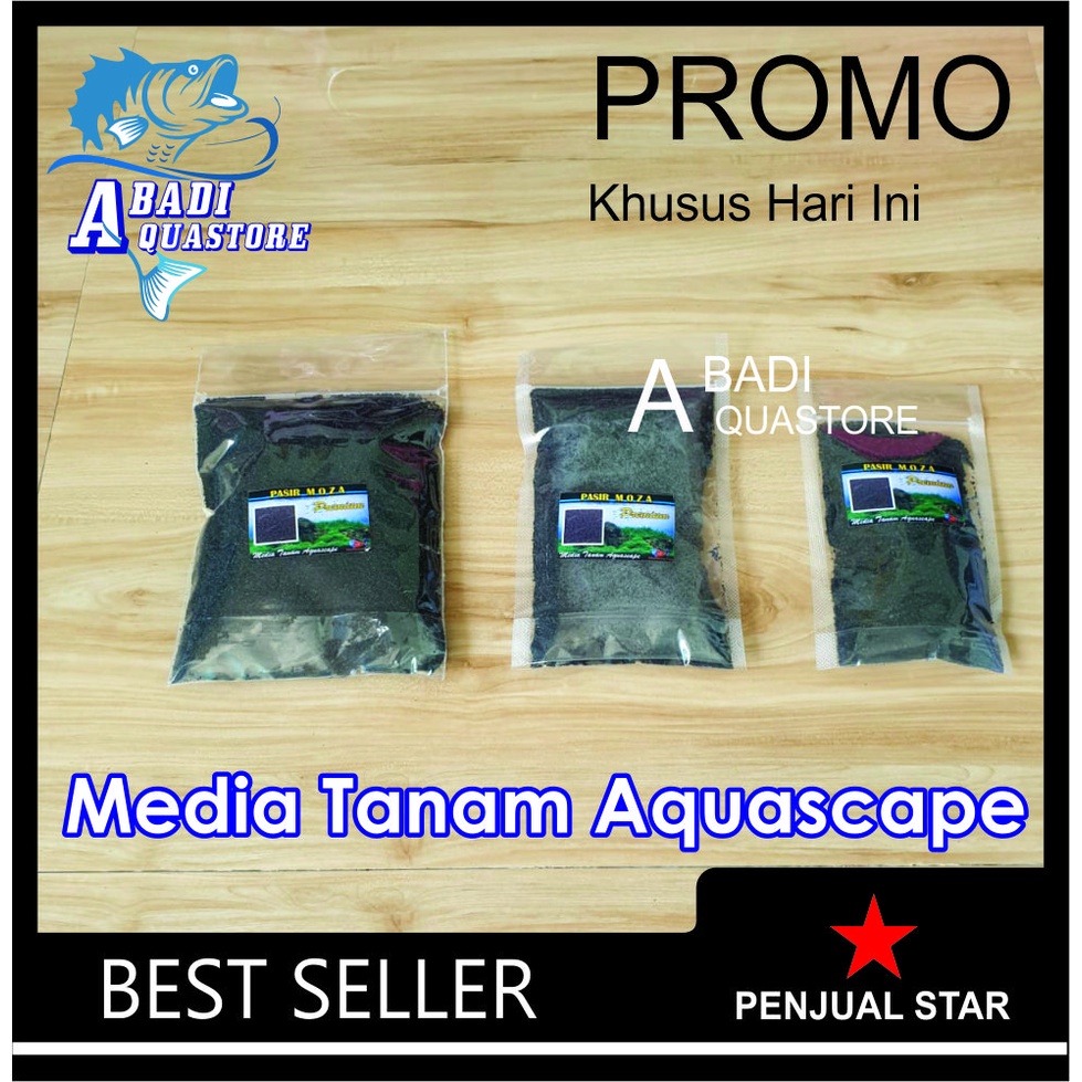 Pasir MOZA 500gr - Pasir Channa - Pasir Cana - Silika Hitam - Pasir Aquascape - Pasir Aquarium - Pas
