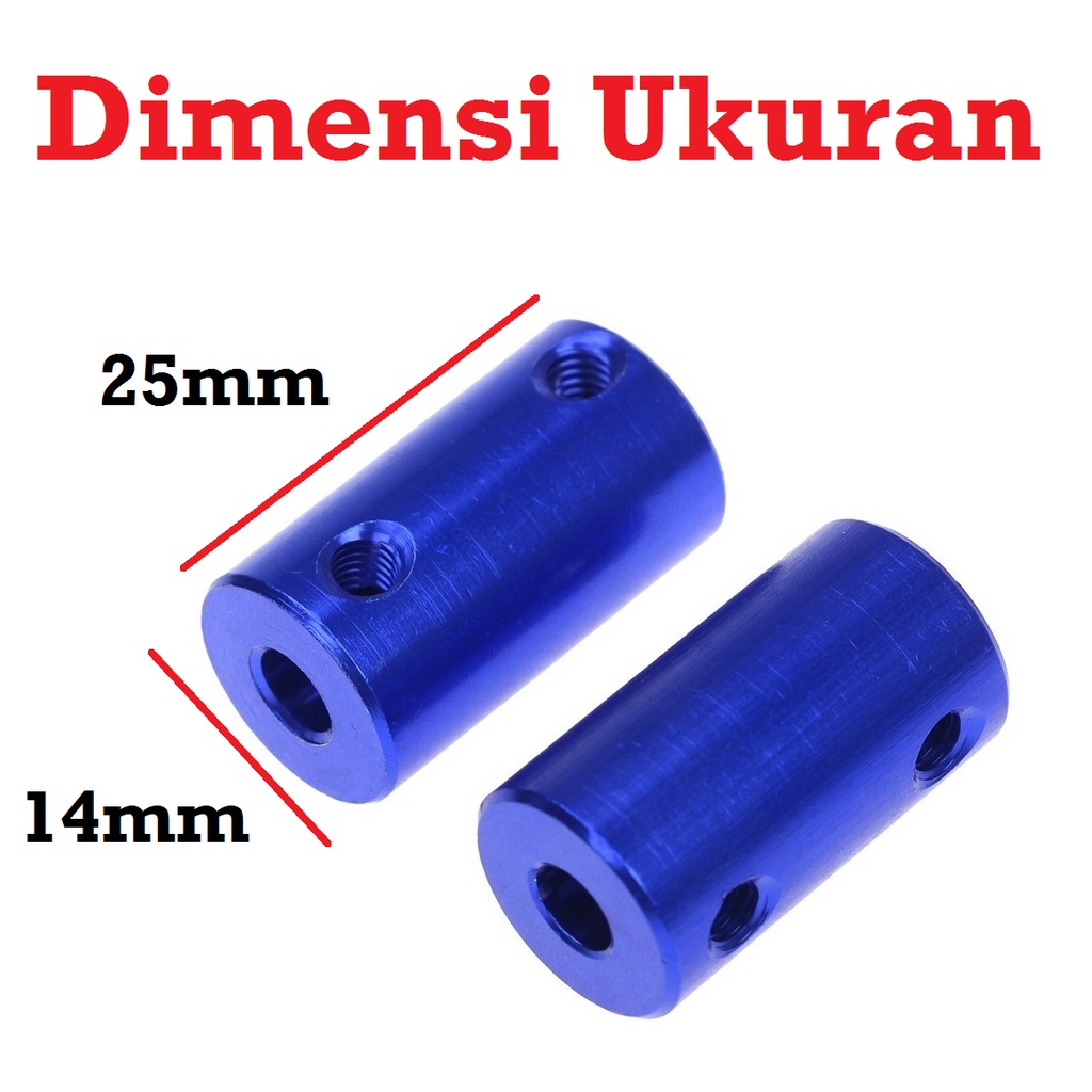 [HAEBOT] Rigid Shaft Coupler D14L25 8x8 8mm Coupling CNC 3D Printer Fixed Penghubung Shaft Mesin Nema Aluminium Alloy Motor Stepper Konektor Type