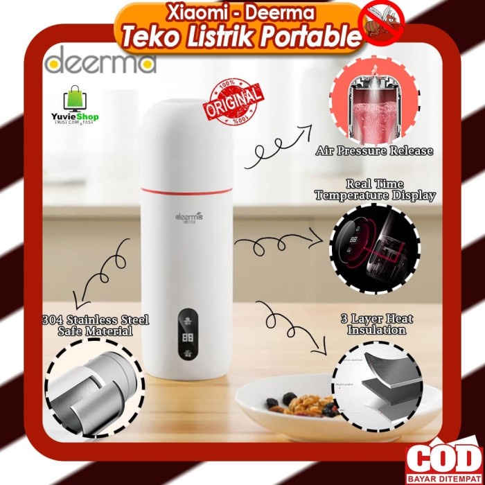 Best Seller Teko Pemanas Termos Air Panas Listrik Elektrik Mini 350 Ml Xiaomi