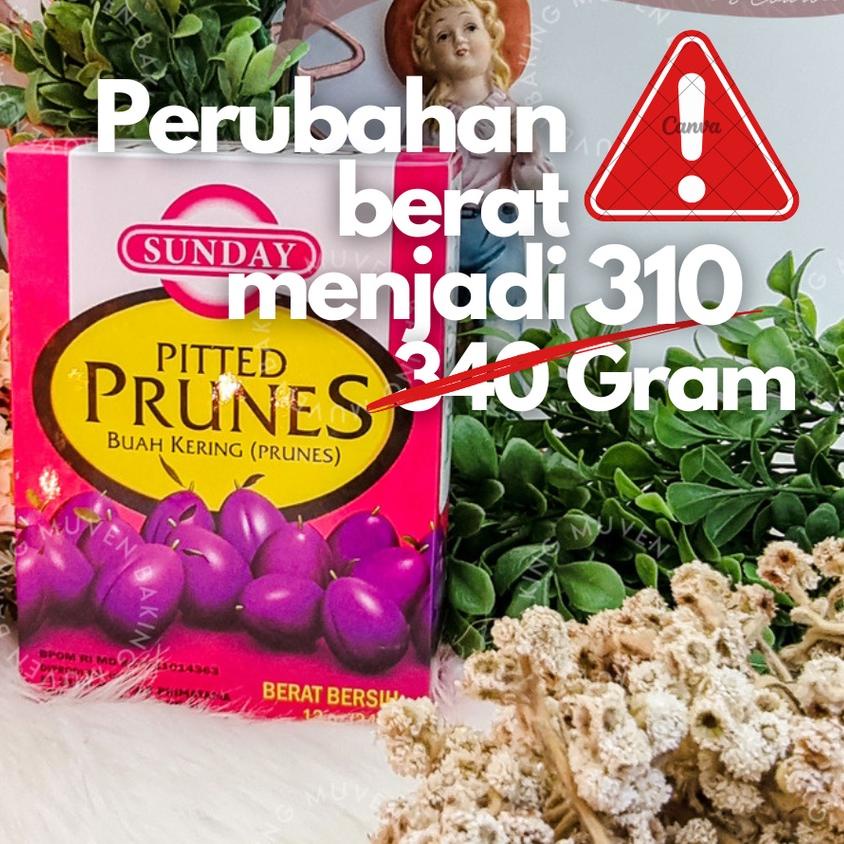 

❀ PITTED PRUNES 310 Gr / PRUNE PLUM SUNDAY MANISAN, BUAH KERING ℮