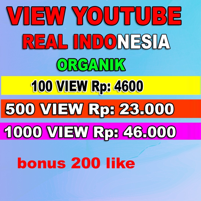 VIEW YOUTUBE ORGANIK / VIEWS VIDEO YOUTUBE