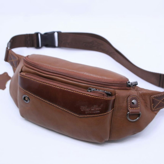 Best Seller Waist Bag Pria & Wanita Kulit Asli/Sling Bag Kulit Asli Original