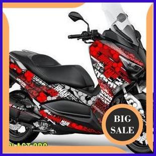 perkakas Decal Stiker Yamaha Xmax 250 BIKER MAXI RED 140ZZ3
