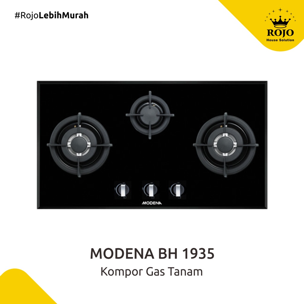 Modena BH 1935 Kompor Gas Tanam 3 Tungku