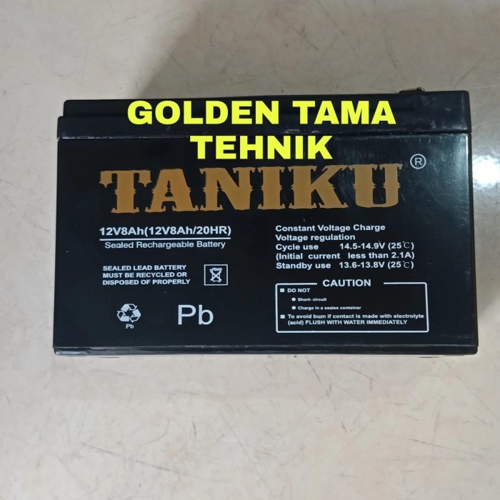 Baterai Sprayer Elektrik Taniku 12V 8Ah / Aki Kering Sprayer Elektrik #Original