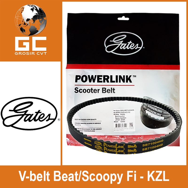 Van belt V Belt Vanbelt Fanbelt Beat/Scoopy/Spacy Vario 110 Fi KZL Gates Powerlink