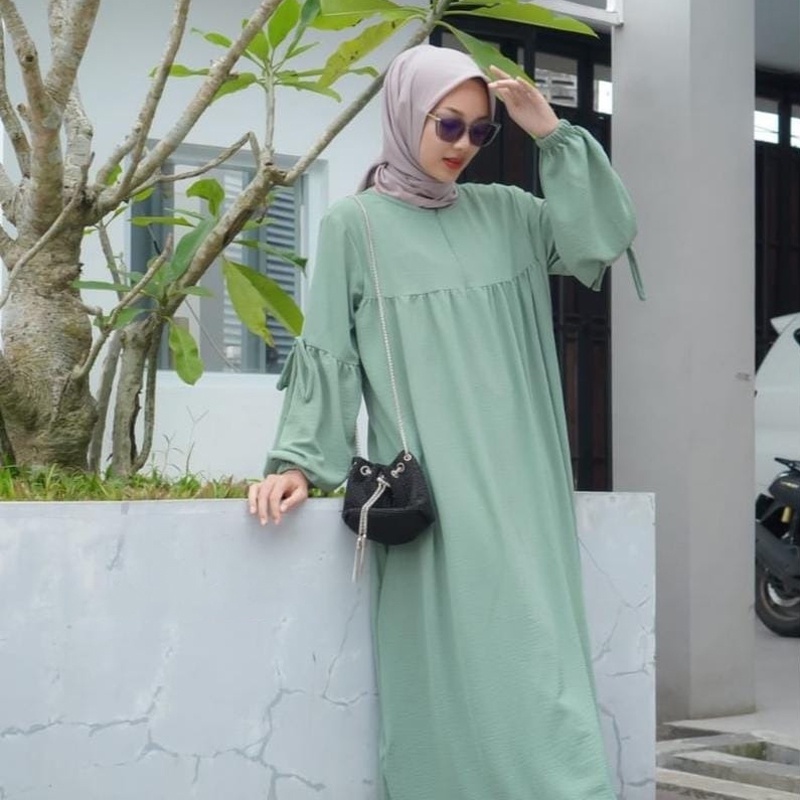 Model Gamis Terbaru 2023 Hitam Polos Simpel Modern Remaja Dress Eticha Wanita Muslim Pesta Elegan Mewah Kekinian Shopee