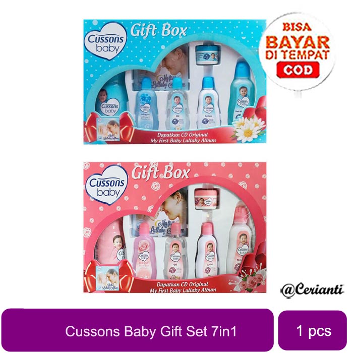 [7IN1 | GIFT BOX | BPOM] Cussons Baby Gift Box | Perlengkapan Mandi Lengkap Gratis Mainan / Set Kado / Paket Kado / Bayi Baby_Cerianti