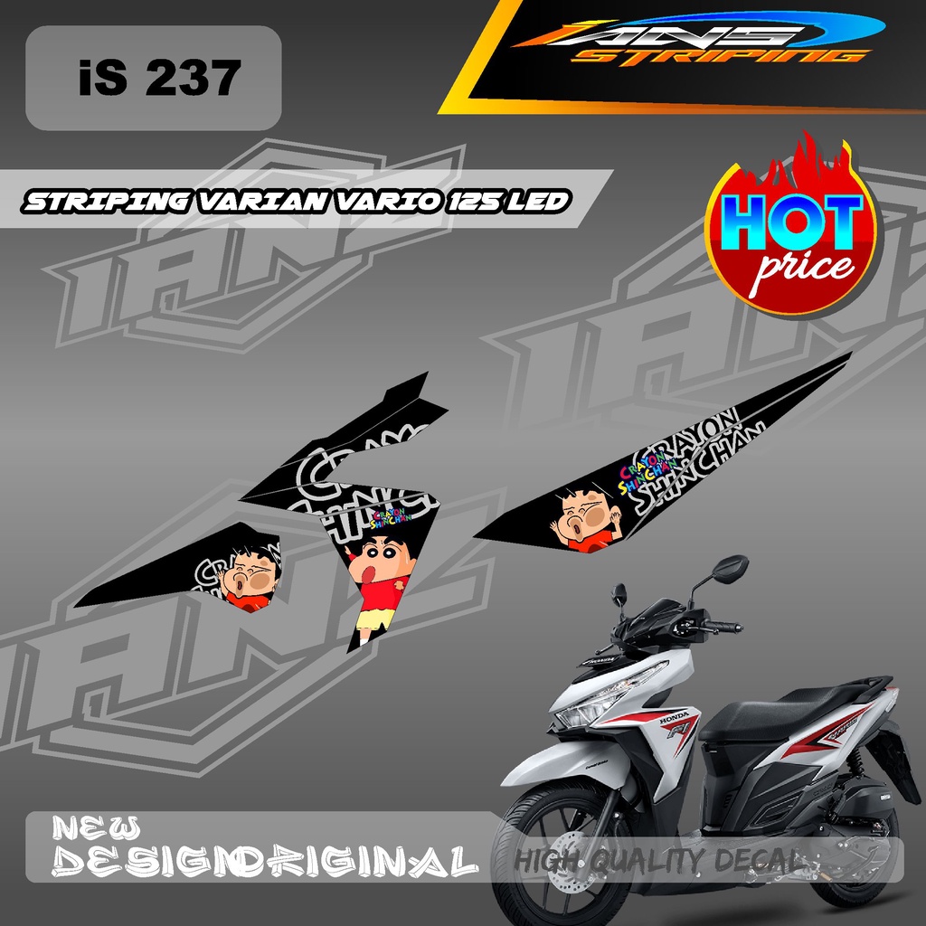 STIKER DECAL HONDA VARIO CUSTOM VERSI SINCHAN VARIAN WARNA / DECAL HONDA VARIO 125 LED KARAKTER / STIKER KERETA VARIO 125 SINCHAN IS237