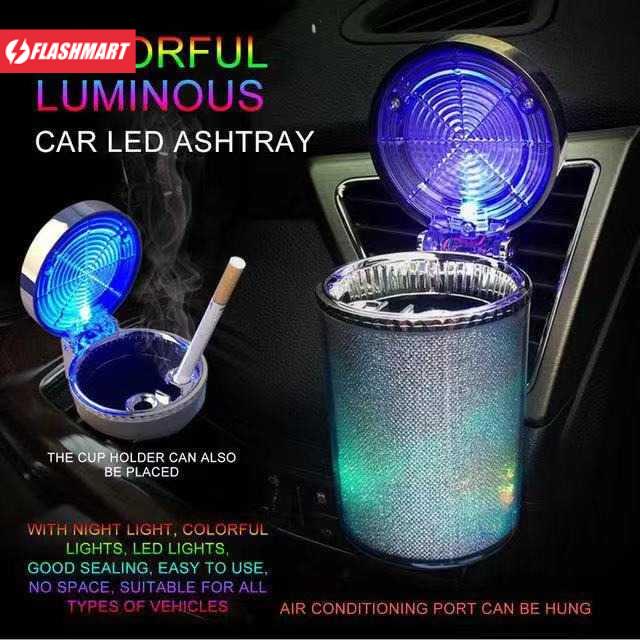 Flashmart Asbak Rokok Mobil Car Ashtray LED Light - 068