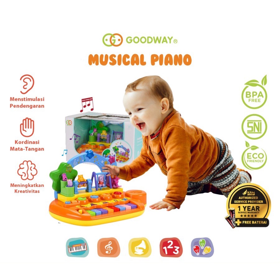 GOODWAY MUSICAL PIANO/MAINAN EDUKASI PIANO MAINAN ANAK