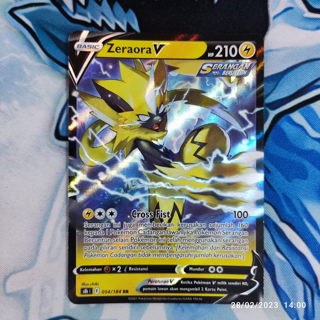 pokemon Indonesia zeraora v 054/184 RR original