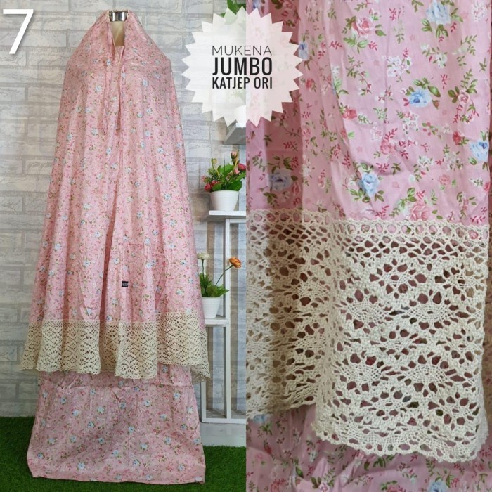 MUKENA JUMBO KATUN JEPANG ORI KOMBINASI RENDA