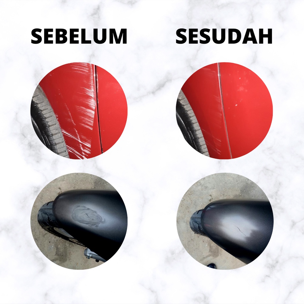 Rubbing compound Penghilang baret goresan lecet body motor mobil / kompon rubing compon dempul bodi semua warna glossy