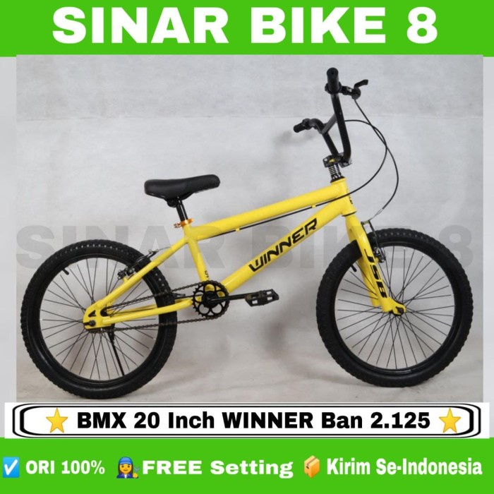 Best Seller Sepeda Anak Laki Bmx Winner 20 Inch Ban 2.125 Bonus Jalu
