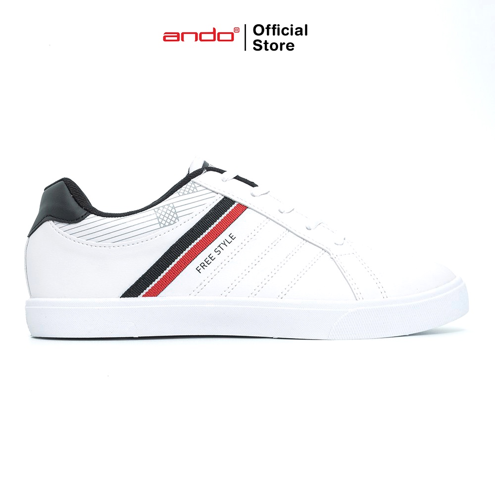 Ando Official Sepatu Sneakers Fendy Pria Dewasa - Putih/Merah