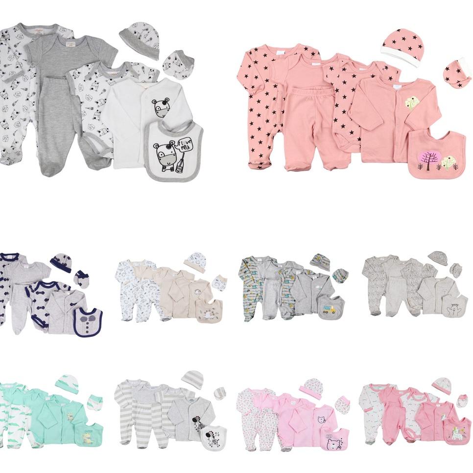 HARGA TERMURAH LITTLEOLALA - Baby Bodyset 8in1 Baju Anak 0-9 bln kado /Baju Bayi Set / Pakaian Bayi 
