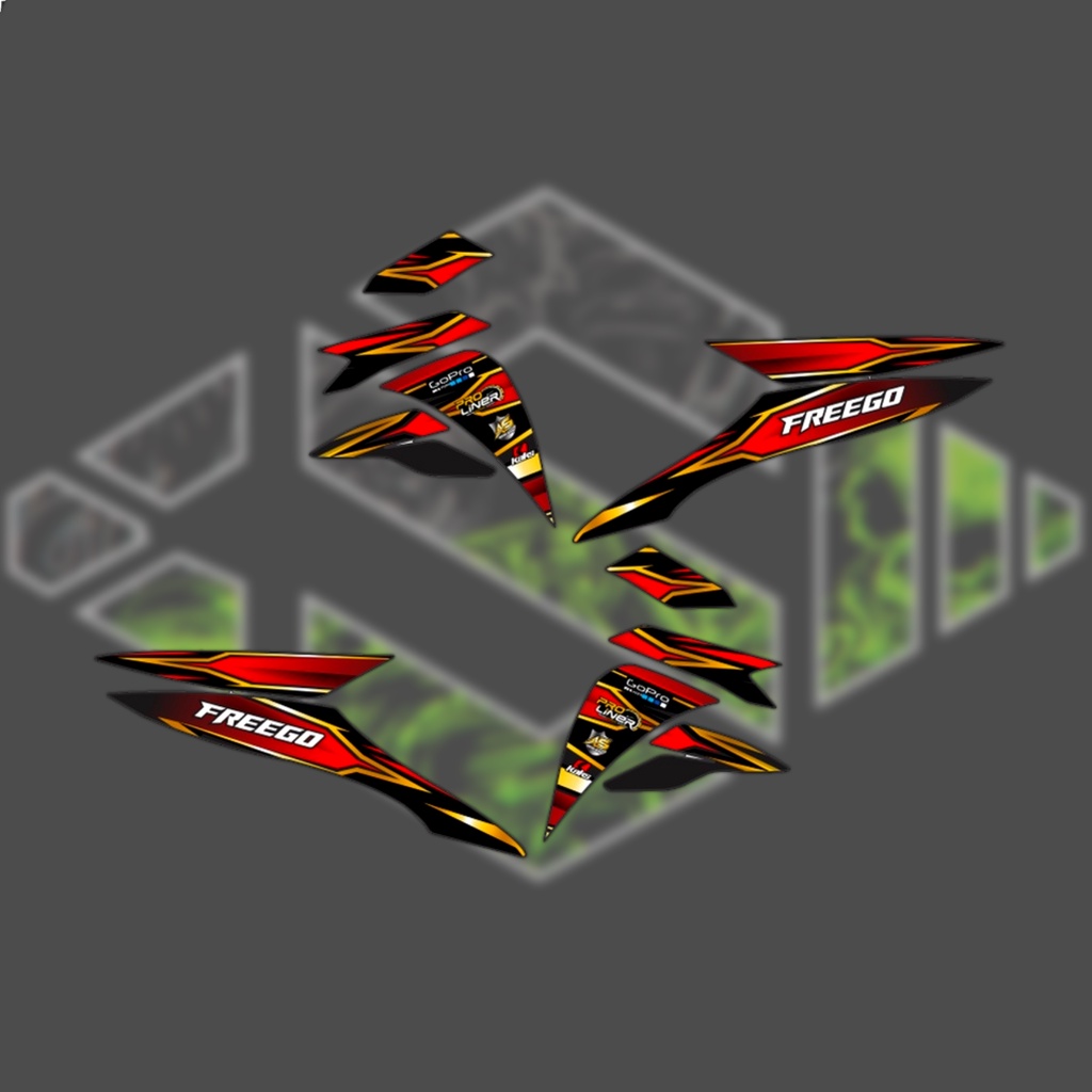 Stiker Variasi Semifull Freego / List Stiker Striping Variasi Yamaha Freego