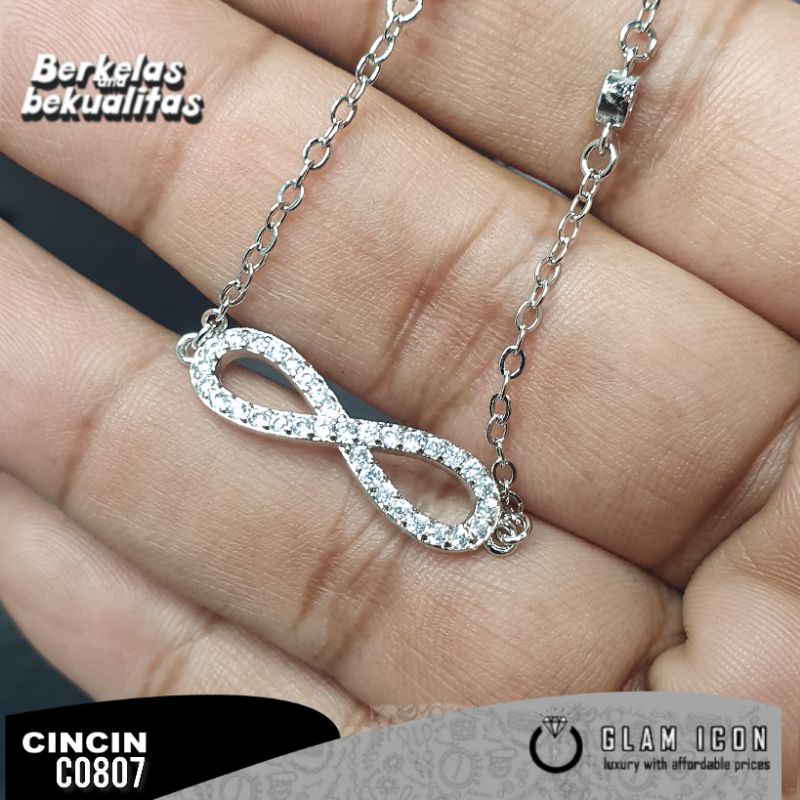 Gelang rantai wanita motif infinity eight G0807 GRG