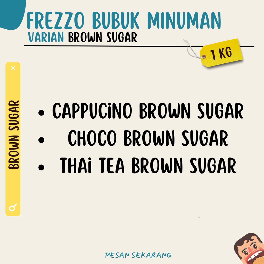 Varian Brown Sugar - Frezzo Bubuk Minuman 1 Kg