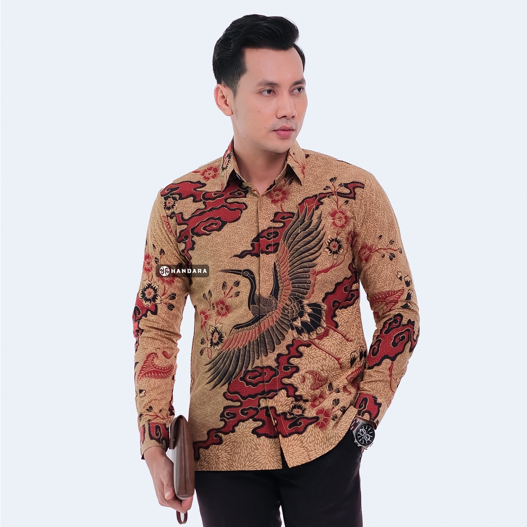 Handara Batik Pria Lengan Panjang Slim Fit Premium Soang Raja HB-349