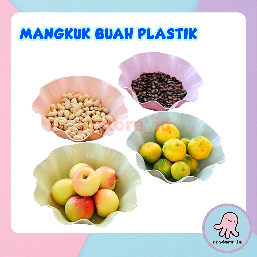 Mangkok Buah Plastik Mangko Saji Tempat Buah Sayur Snack Sebaguna