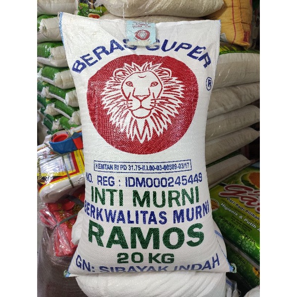 Beras Kepala Singa Merah Super Ramos Inti Murni 20KG (Original 100%)