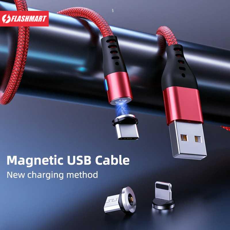 Flashmart AUFU Kabel Charger Magnetic USB Type C 2.1A 1 Meter - A420