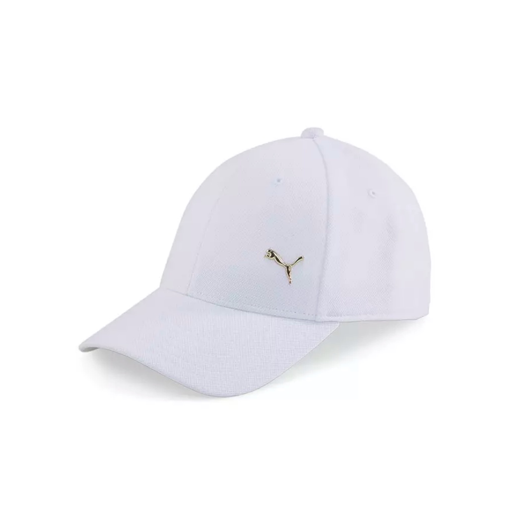 Puma Gold Metal Cat Cap White Putih Logo Emas 024158-02 Topi Original