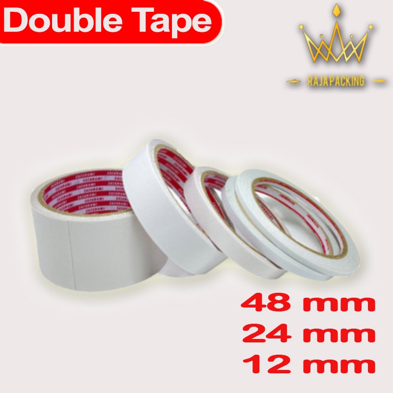 Double Tape | Isolasi Double Tape | Lakban Double Tape | 12mm | 24mm | 48mm
