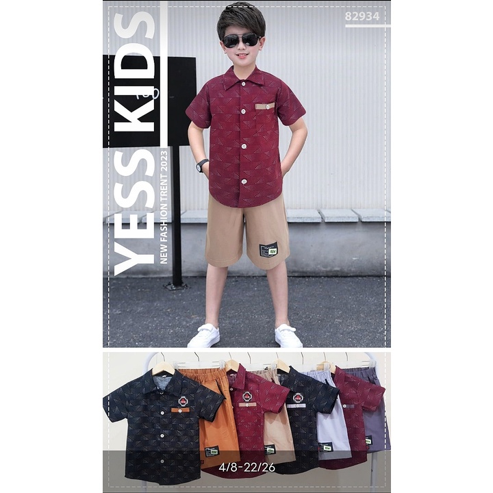 SETELAN KEMEJA ANAK LAKI LAKI / SET. KEMEJA YESS KIDS