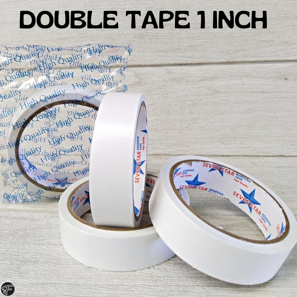 

Lakban/Isolasi Double Tape bening super kuat SEVENSTAR 1 inch / 24 mm x 10 meter Murah (Jamin Rekat)
