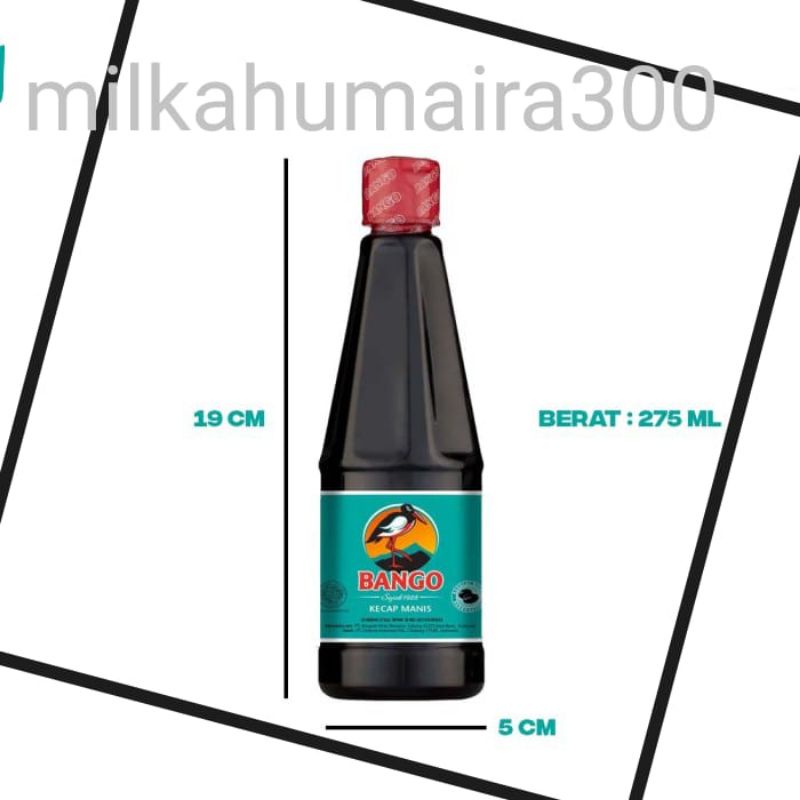 

KECAP BANGO BOTOL TANGGUNG 275 ML KECAP KENTAL MANIS BANGO BOTOL