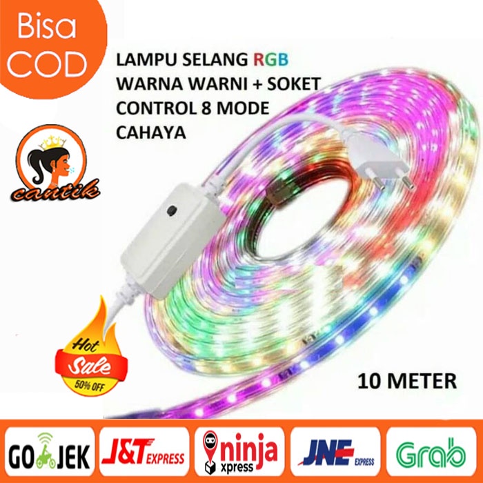 HC LAMPU LED STRIP RGB WARNA WARNI 10 METER SIAP PAKAI / LAMPU HIAS DEKORASI