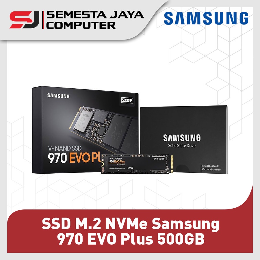 Samsung 970 EVO Plus 500GB SSD M.2 NVMe PCIe SSD 500GB Garansi 5 Tahun