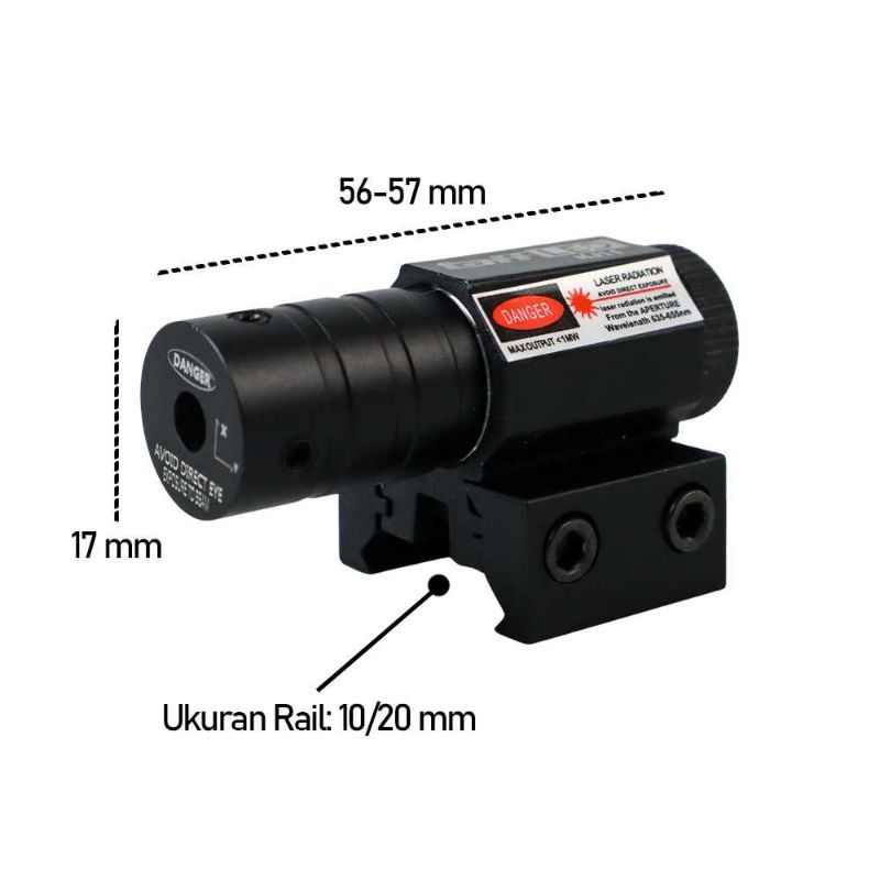 TaffLED Tactical Red Dot Laser Gun Picatinny Mount Airsoft Rifle - HJ11